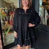 Alicia Cheetah Trim Dress