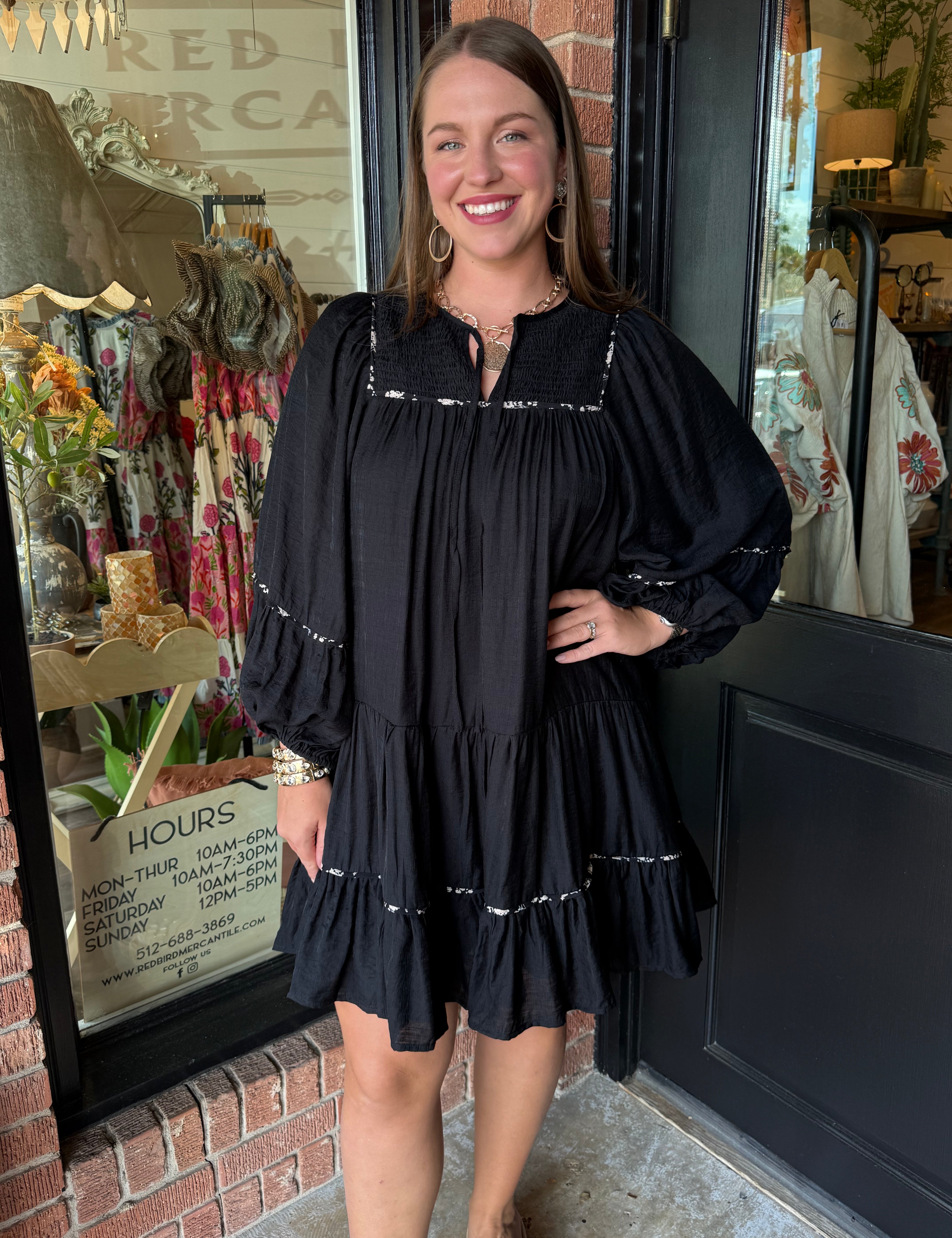 Alicia Cheetah Trim Dress