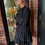 Alicia Cheetah Trim Dress