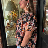 Nellie Foliage Print Top