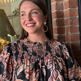 Nellie Foliage Print Top