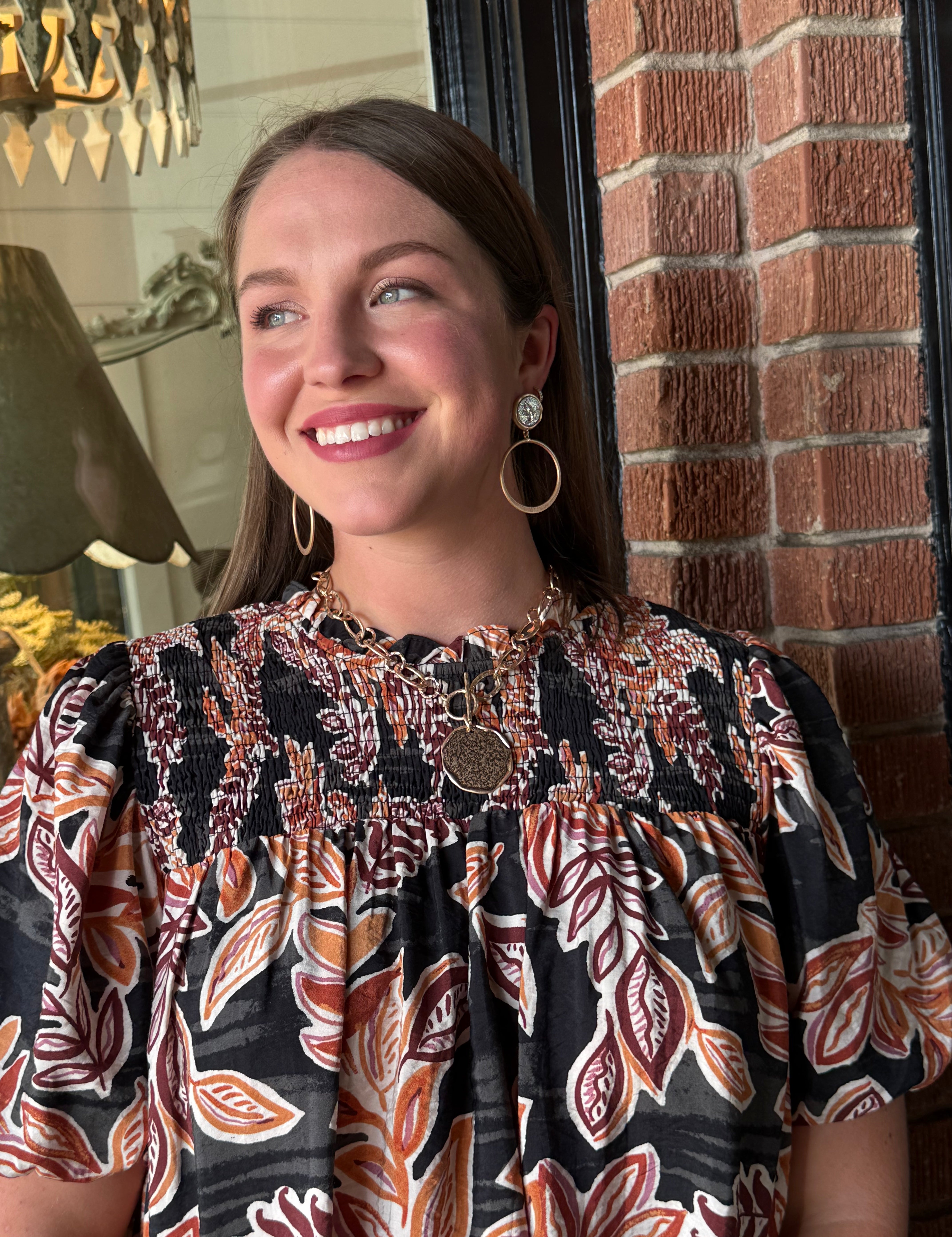 Nellie Foliage Print Top