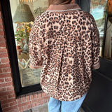 Raya Leopard Pattern Short Sleeve Shirt
