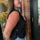 Anne Gold Button Tank Sweater