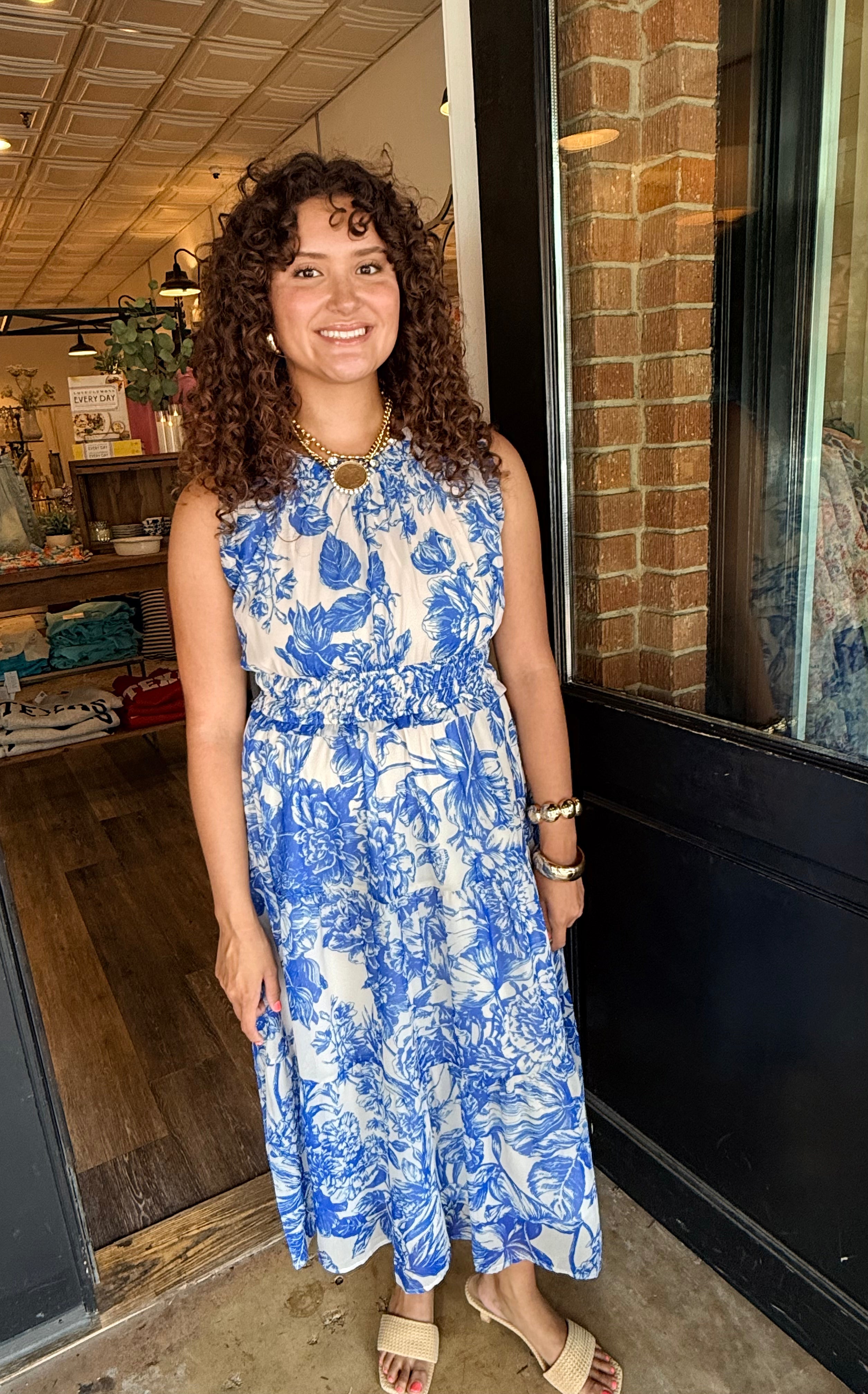 Charlotte Toile Midi Dress – Red Bird Mercantile