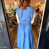 Vickie Denim Zip Midi Dress