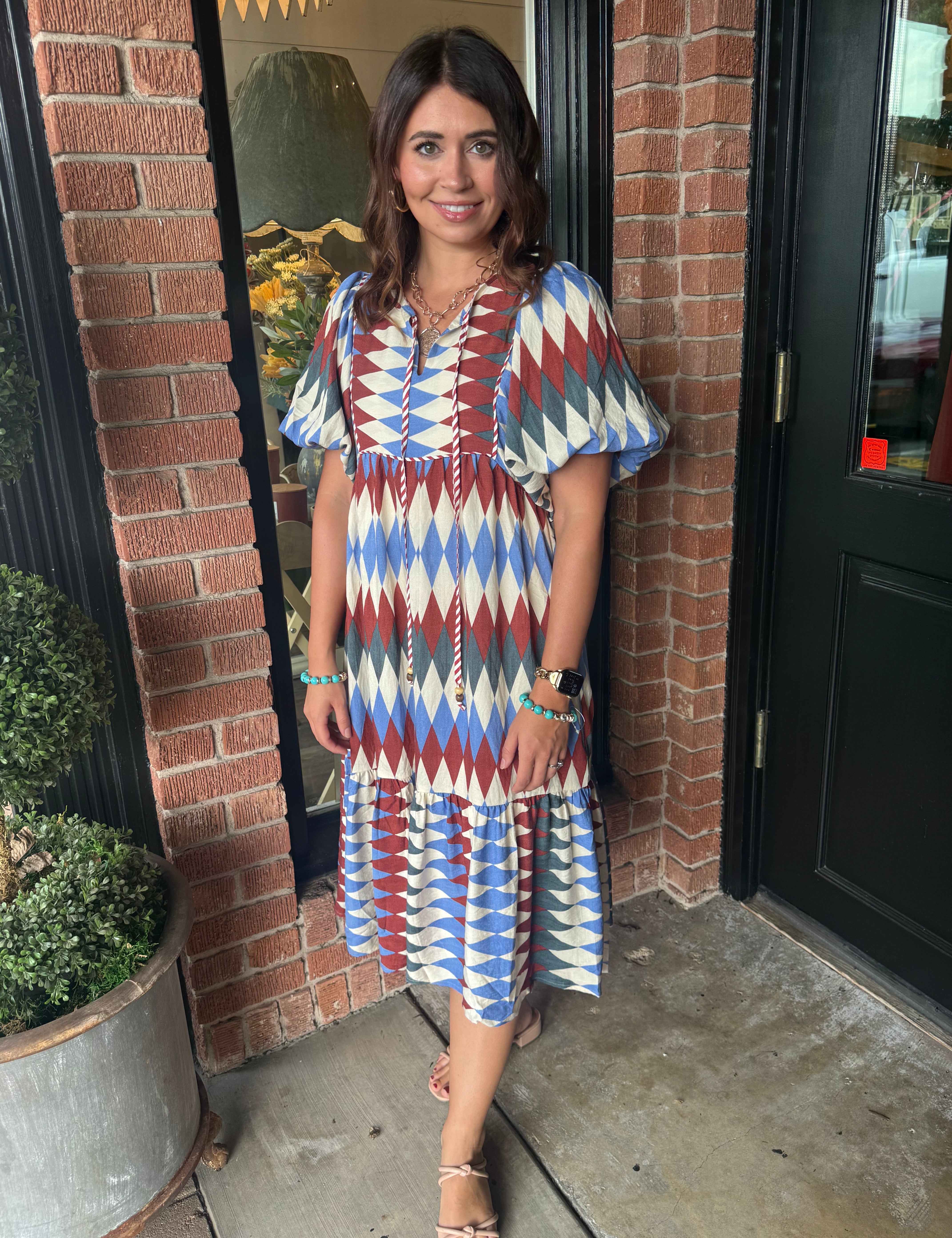 Paula Diamond Print Dress