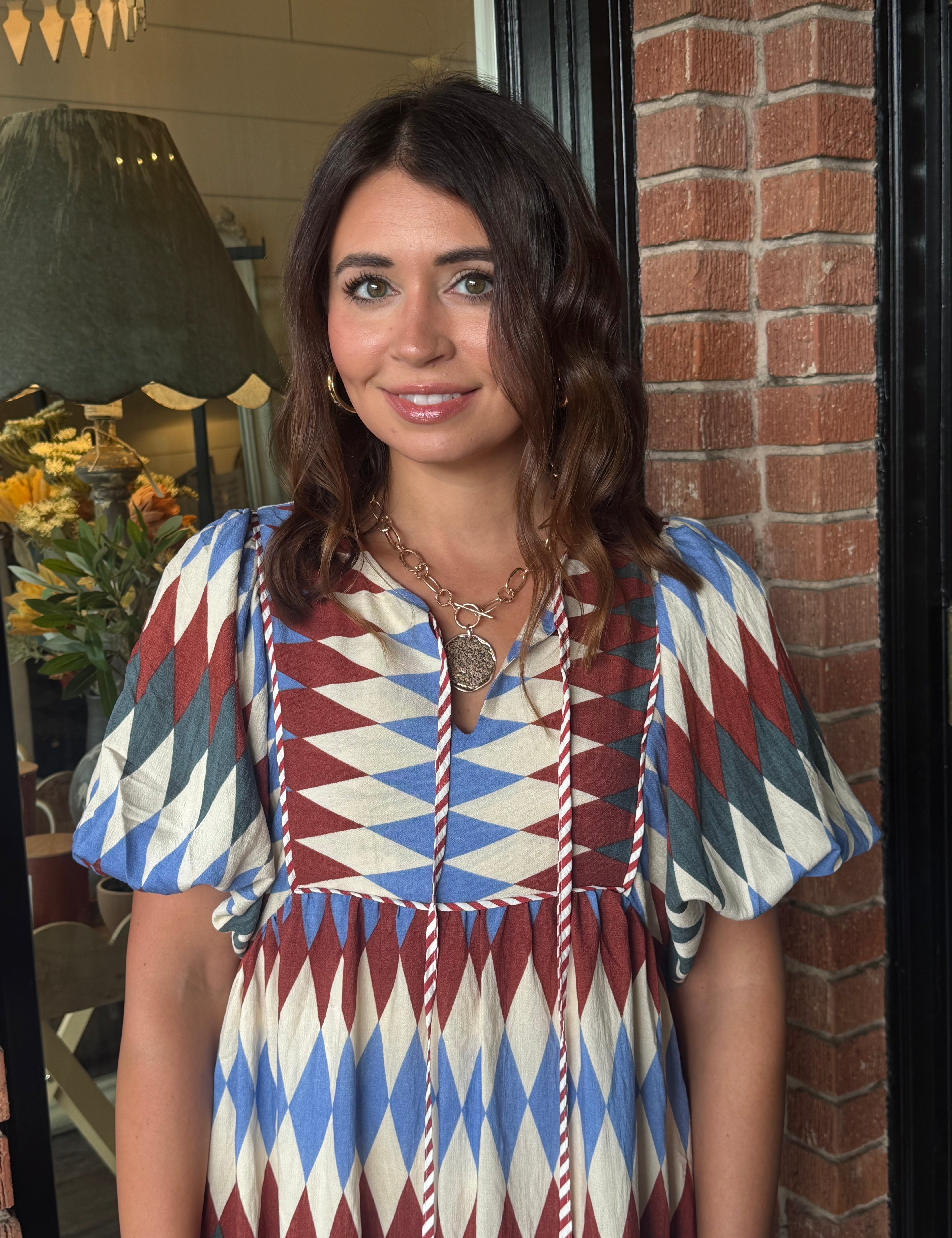 Paula Diamond Print Dress