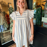 Lexi Stripe V-Neck Dress