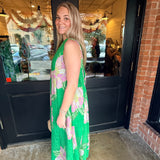 Aubrey Floral Back Tie Midi Dress