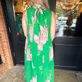 Aubrey Floral Back Tie Midi Dress