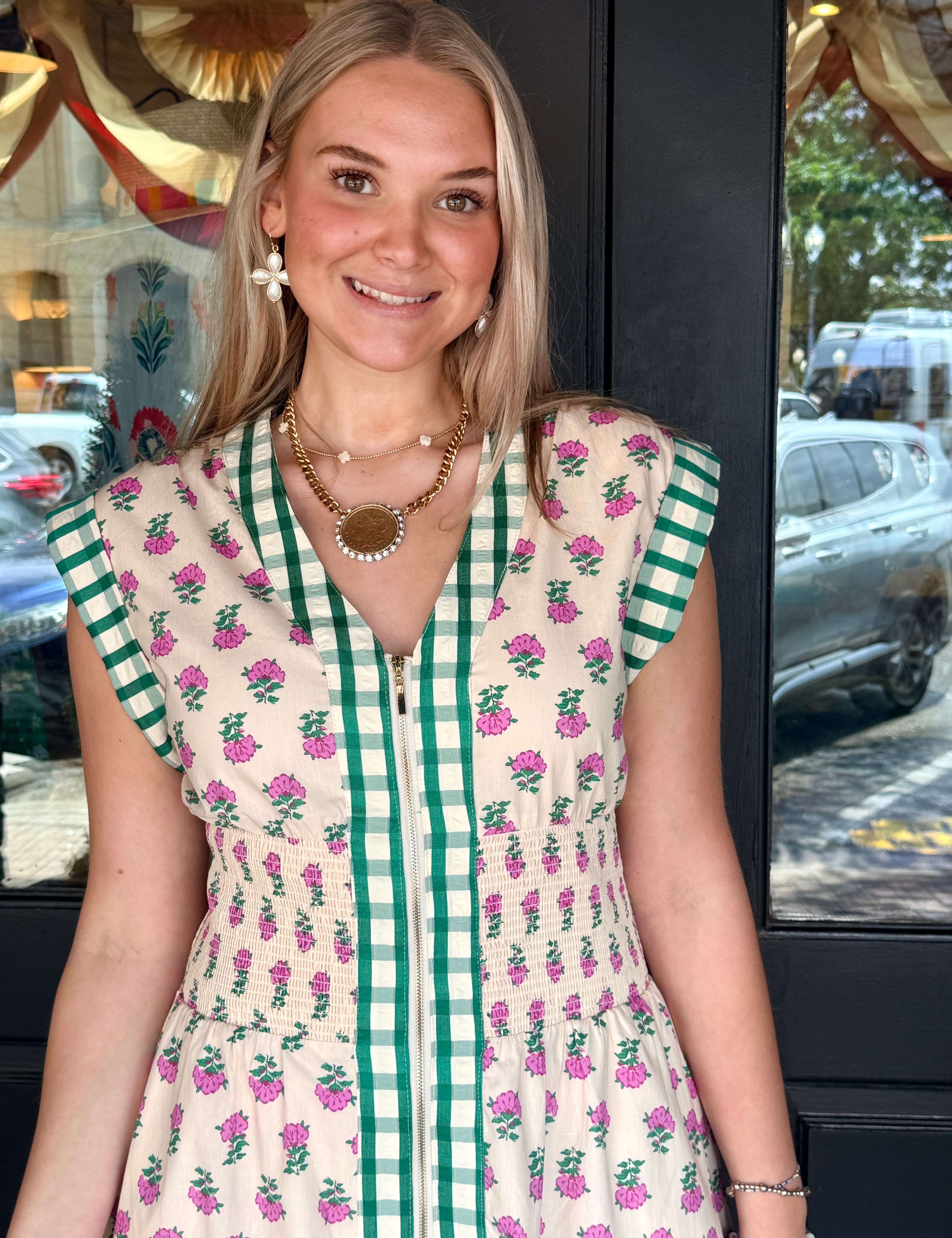 Mira Smocked Midi Dress