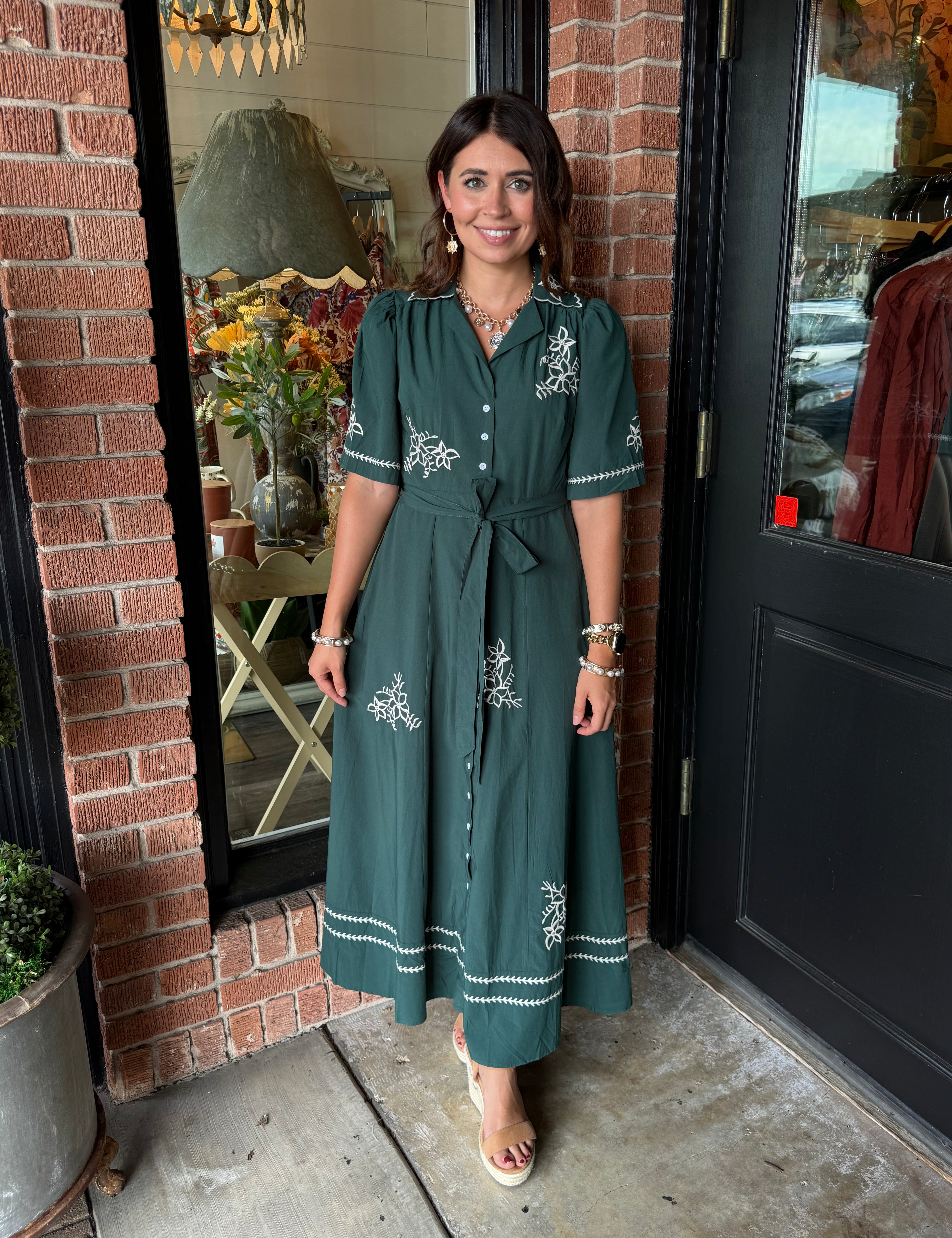 Vickie Embroidered Maxi Dress