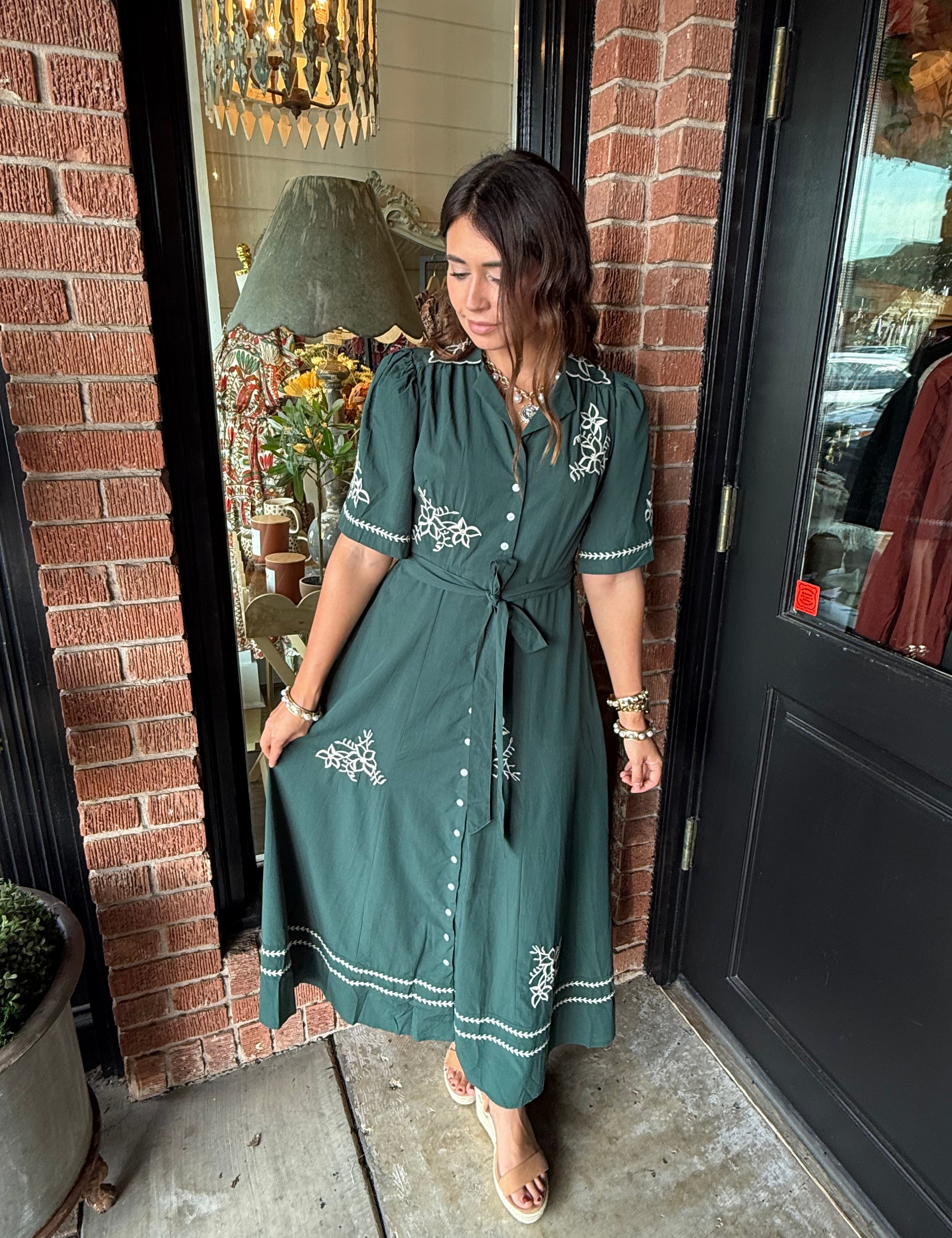 Vickie Embroidered Maxi Dress