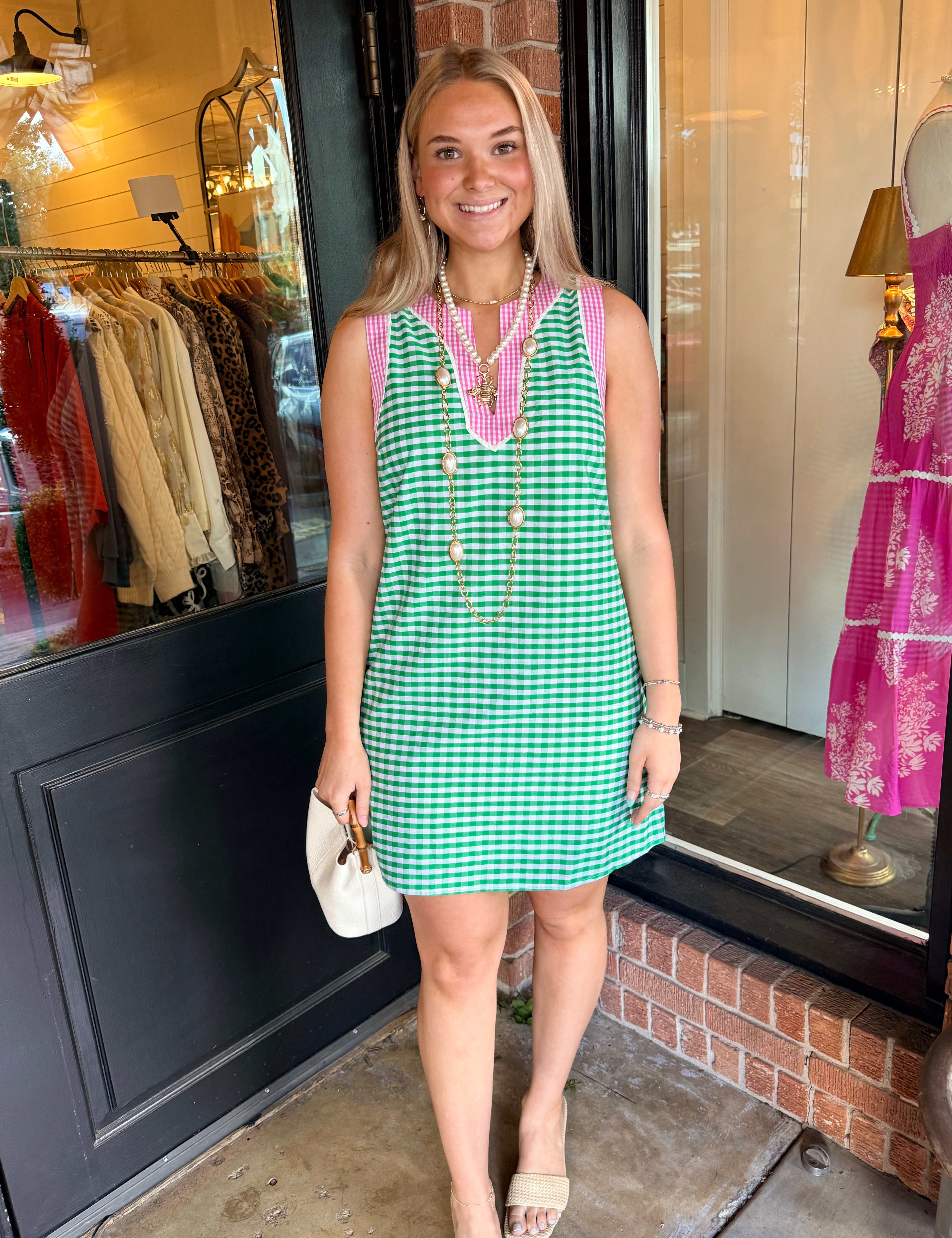 Carlie Gingham Mini Dress