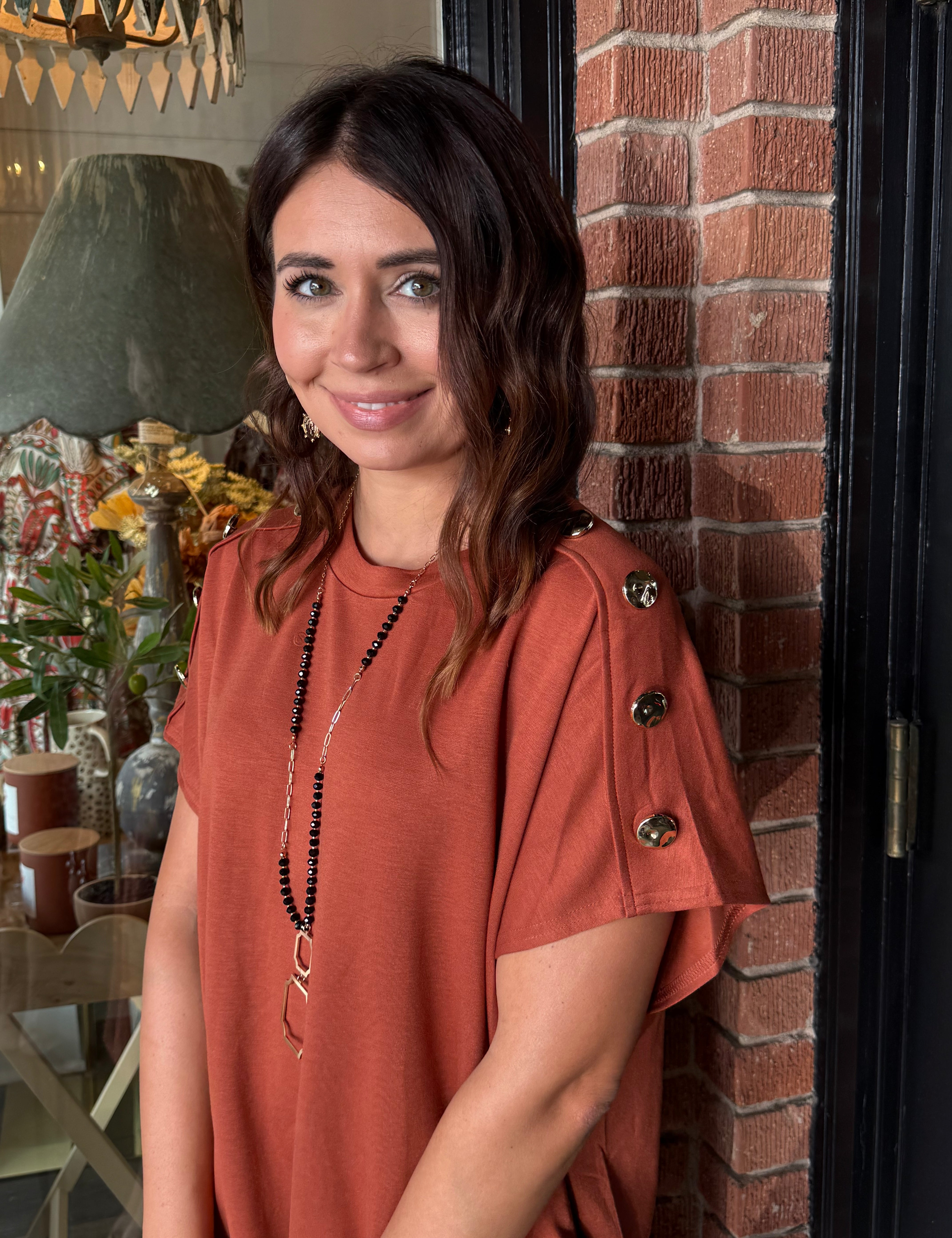 Janet Gold Button Dress