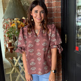 Poppy Floral Top