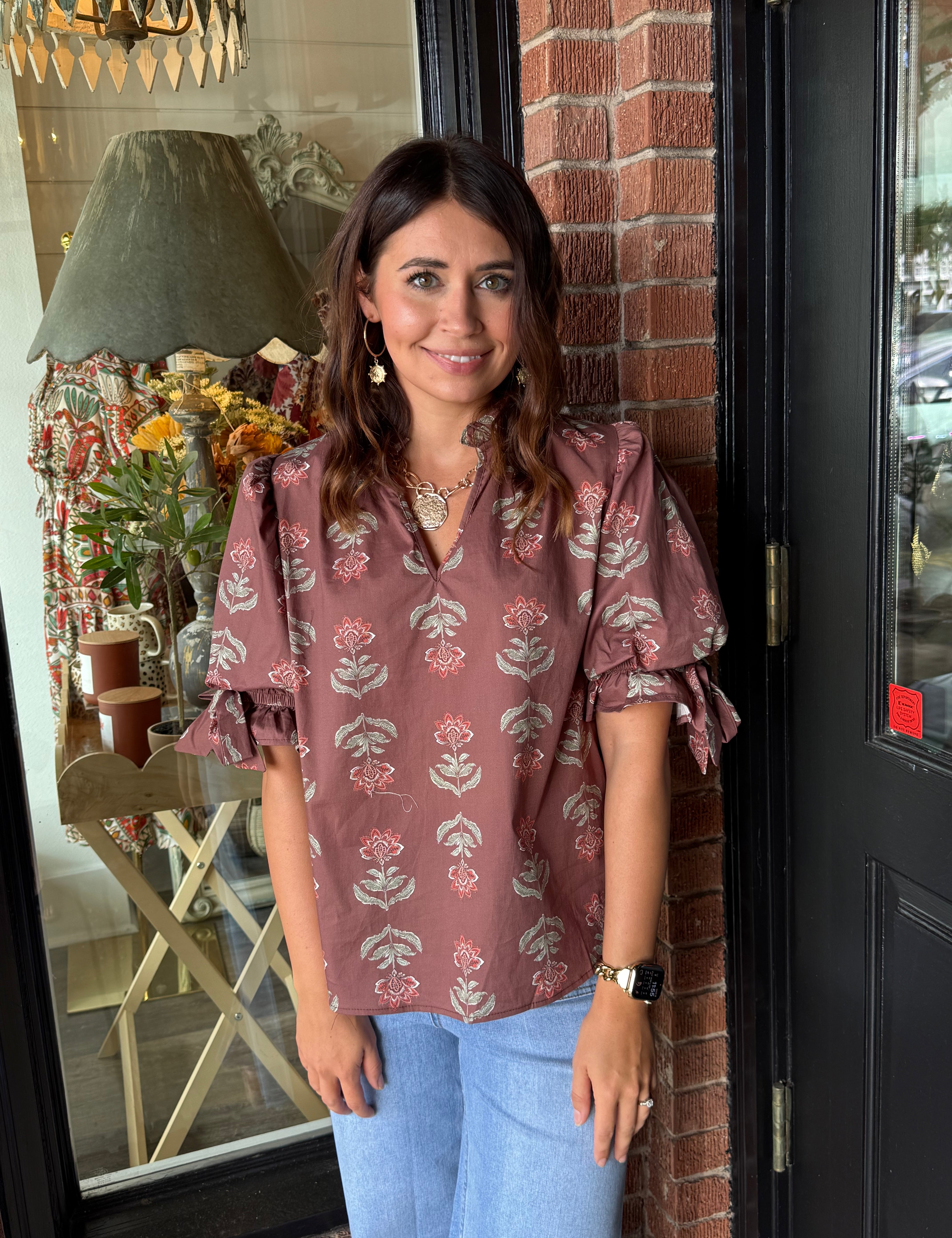 Poppy Floral Top