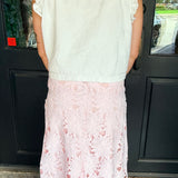 Arlene Floral Lace Midi Skirt