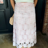 Arlene Floral Lace Midi Skirt
