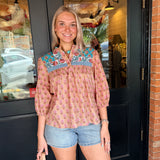 Sadie Floral V-Neck Top