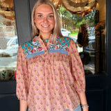 Sadie Floral V-Neck Top
