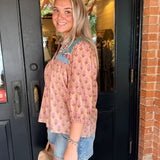 Sadie Floral V-Neck Top