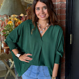 Hayley Textured Solid Blouse
