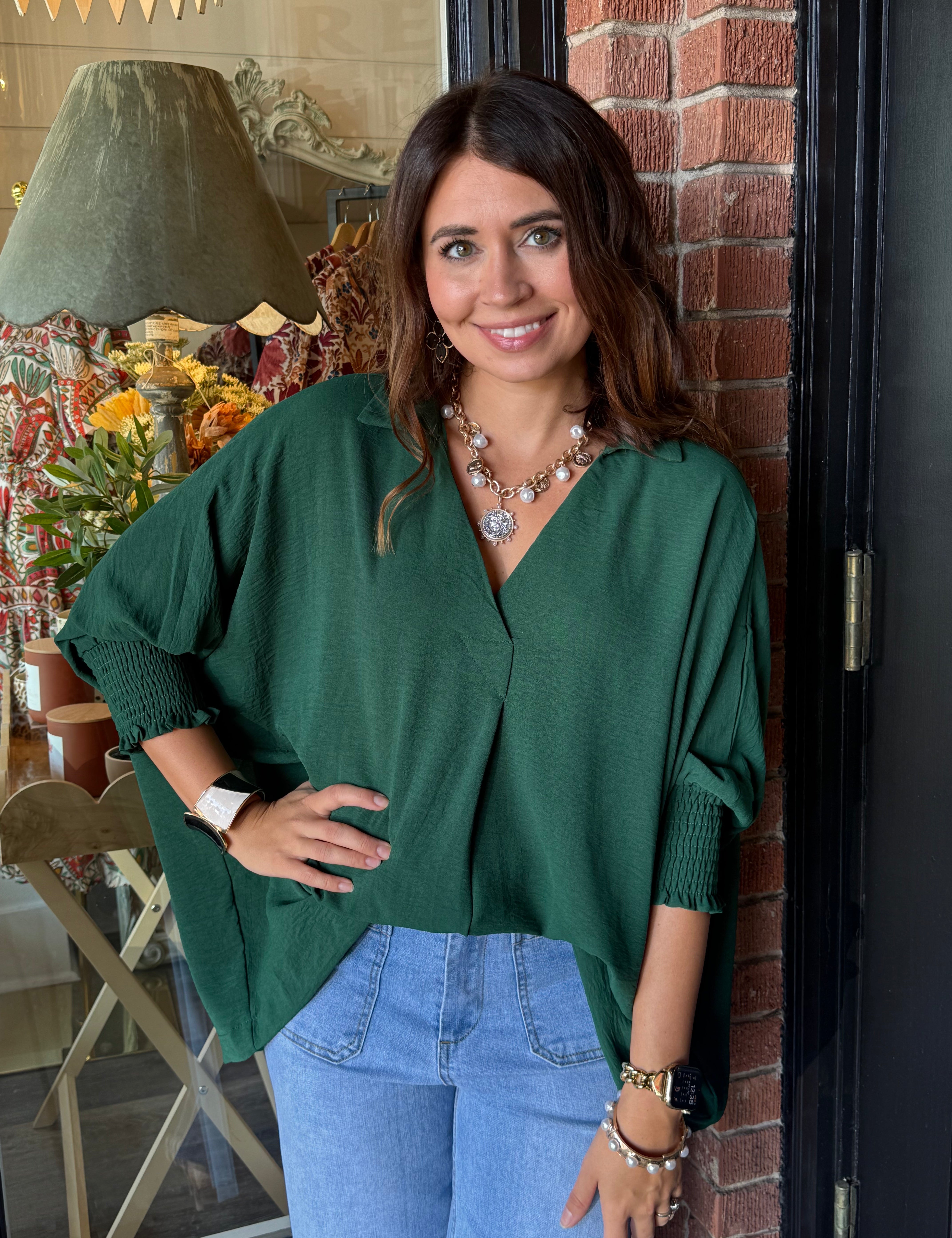 Hayley Textured Solid Blouse