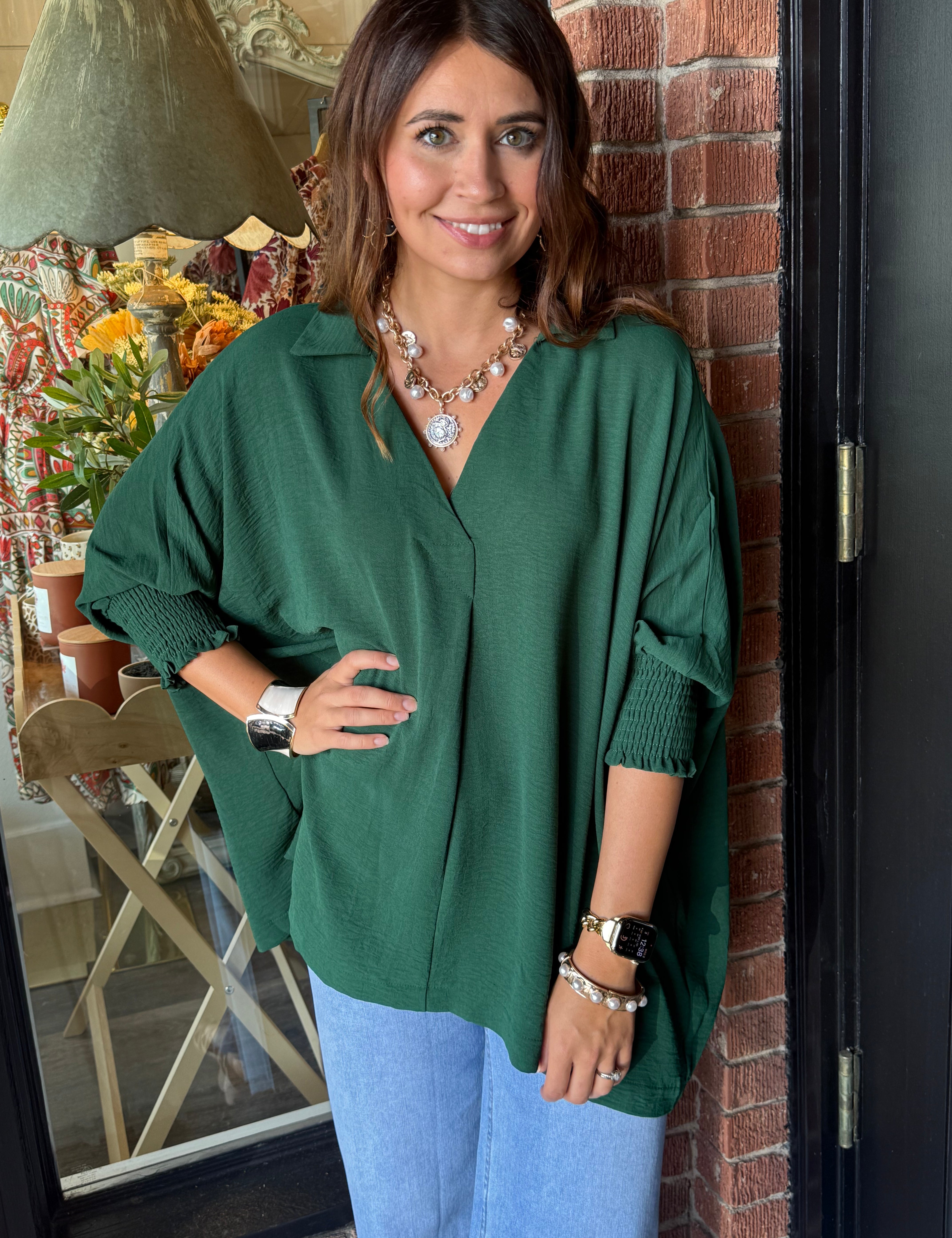 Hayley Textured Solid Blouse