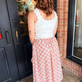 Roberta Floral Midi Skirt