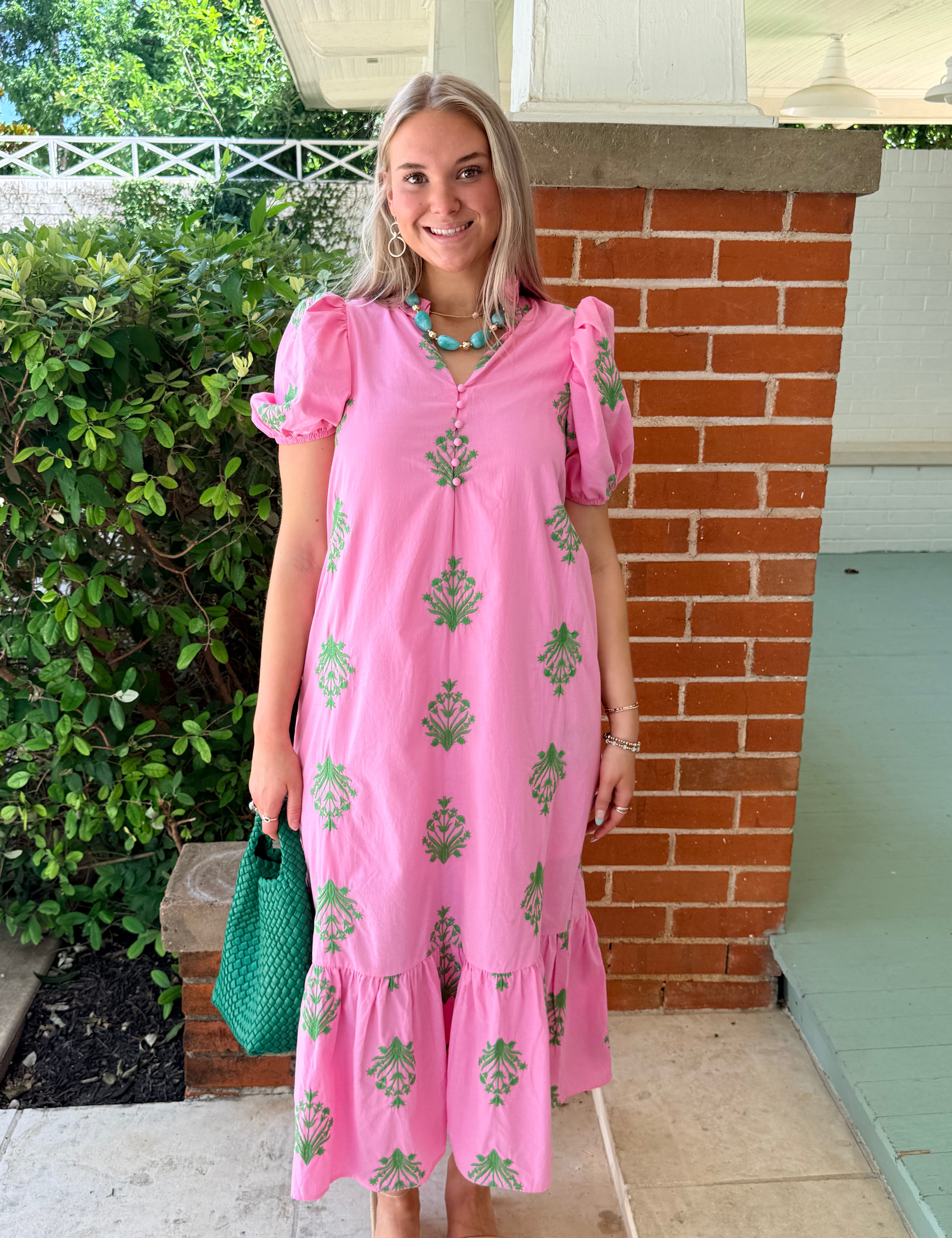 Hana Botanical Print Midi Dress