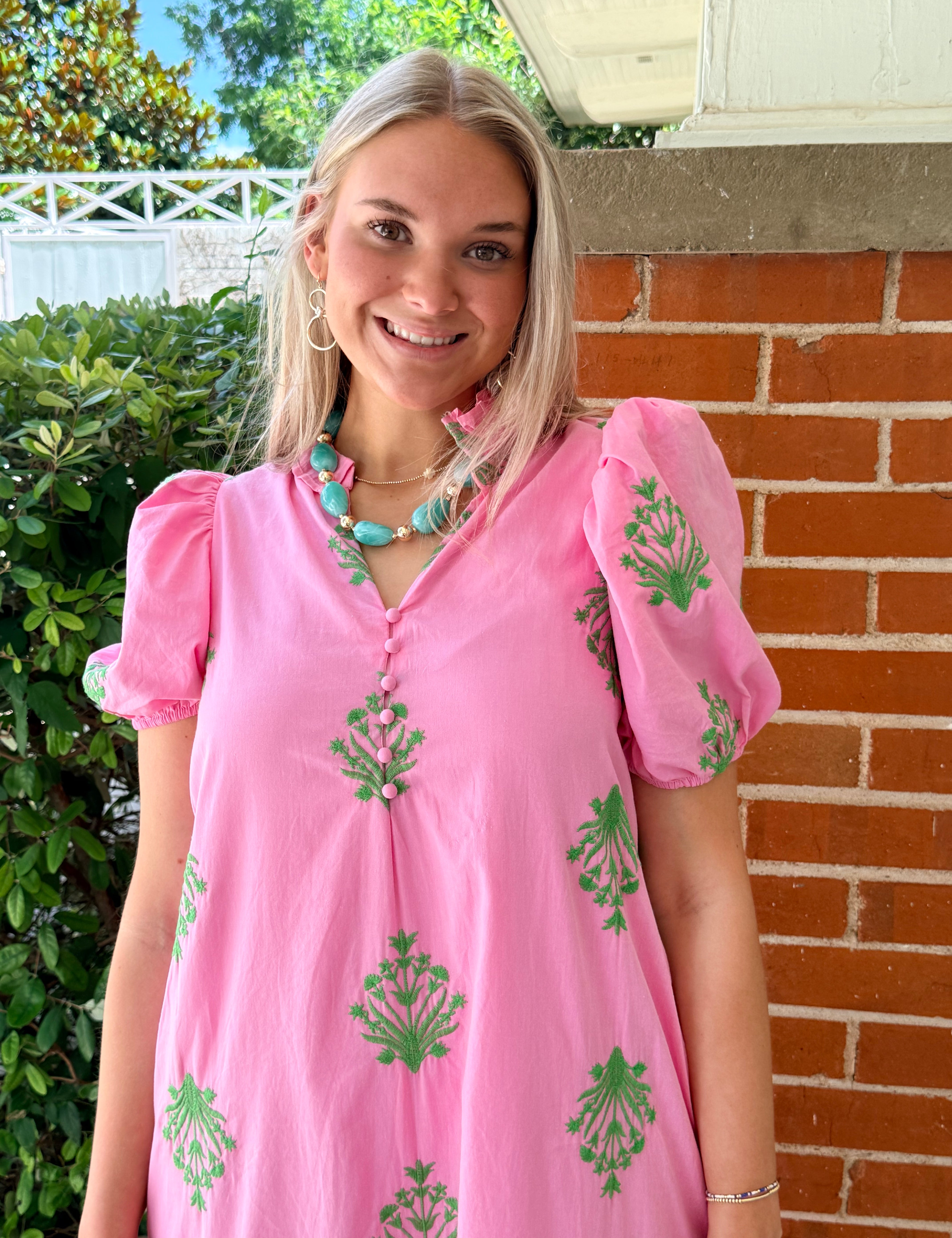 Hana Botanical Print Midi Dress