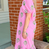 Hana Botanical Print Midi Dress