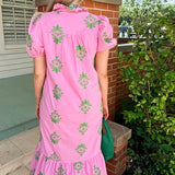 Hana Botanical Print Midi Dress