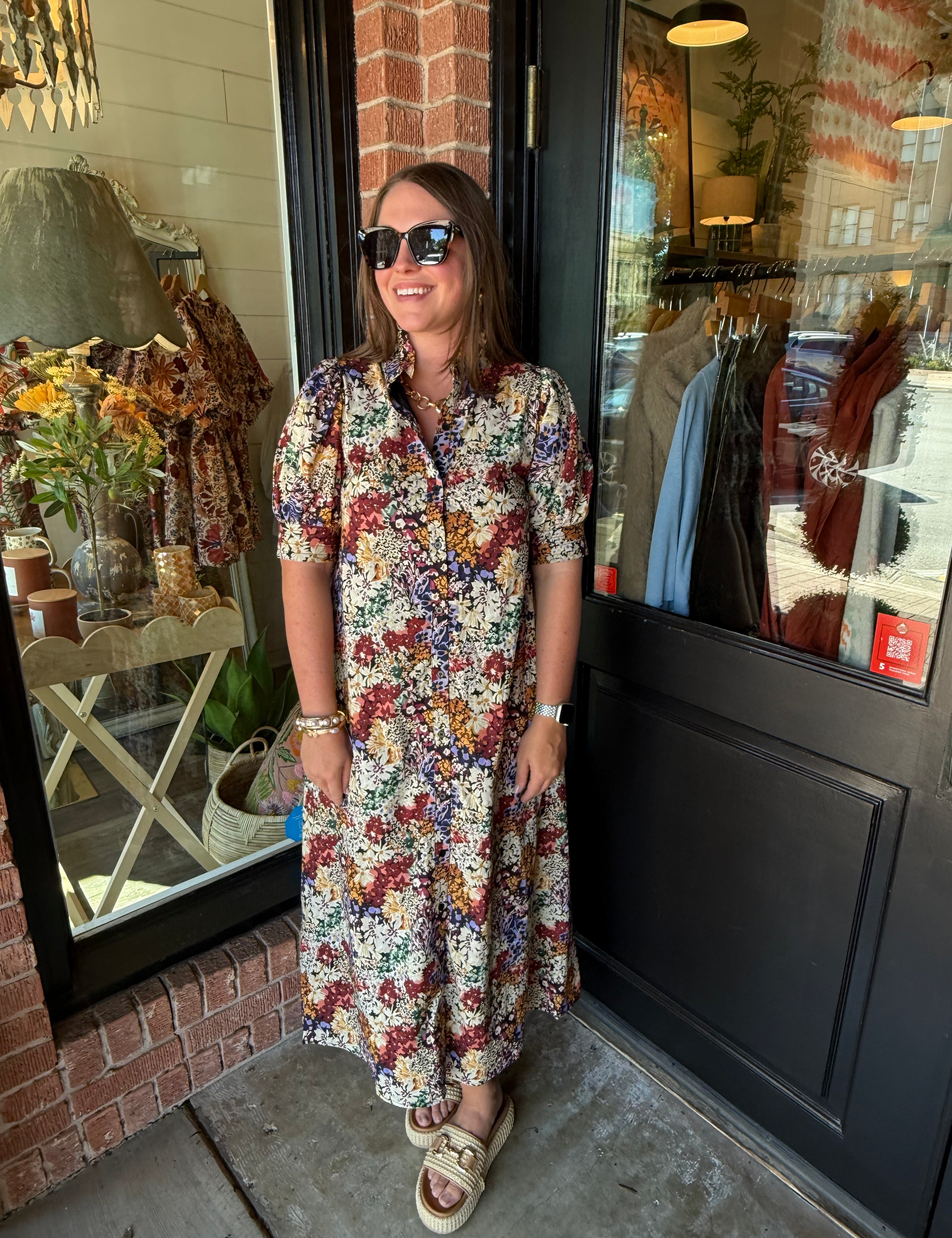 Lainey Floral Midi Dress