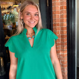 Sophia Scalloped Jersey Dress