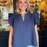 Erica Flutter Sleeve Top