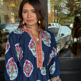 Grace Border Print Midi Dress