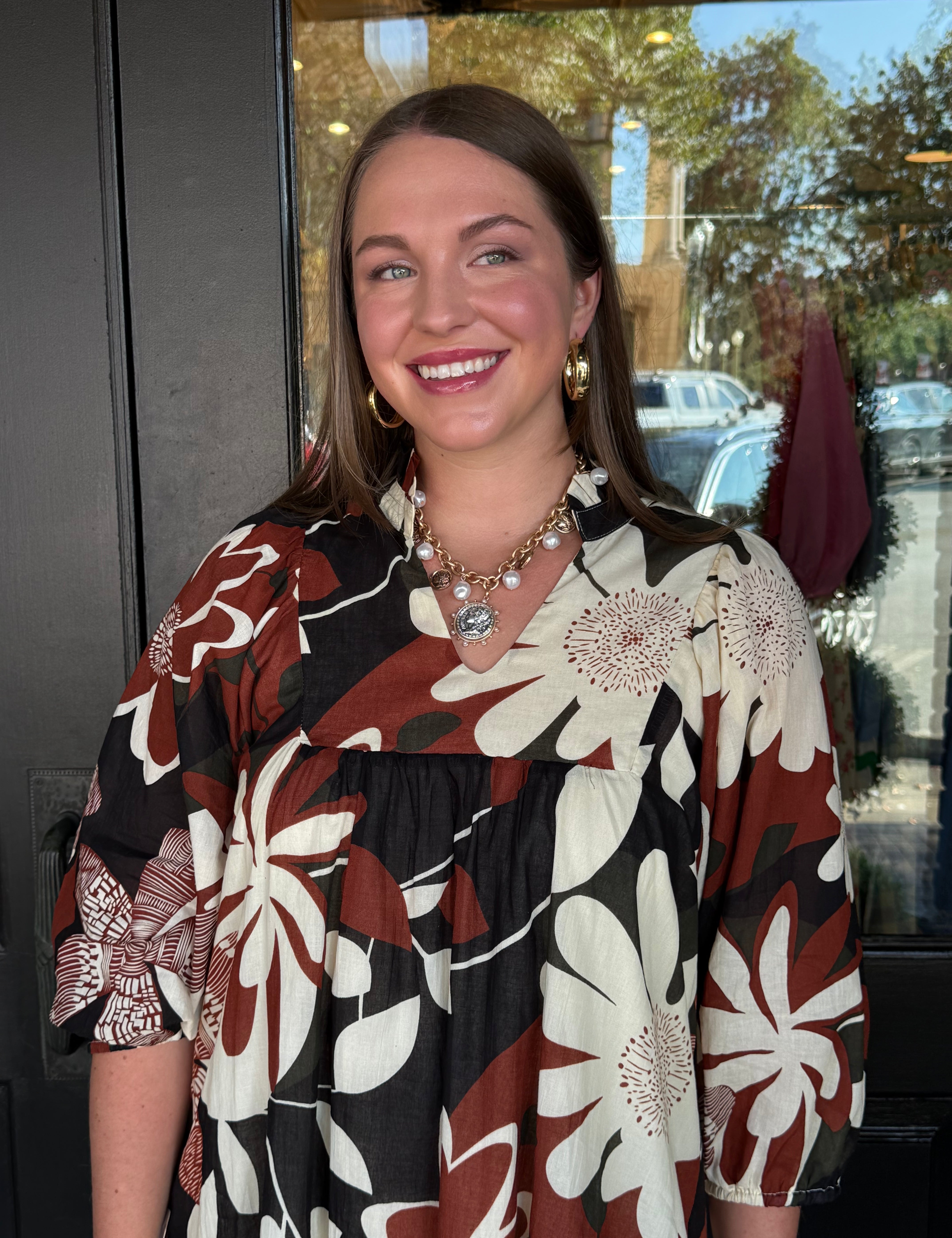 Henley Floral Print Dress