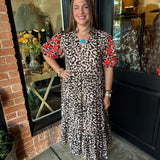 Nellie Cheetah Midi Dress