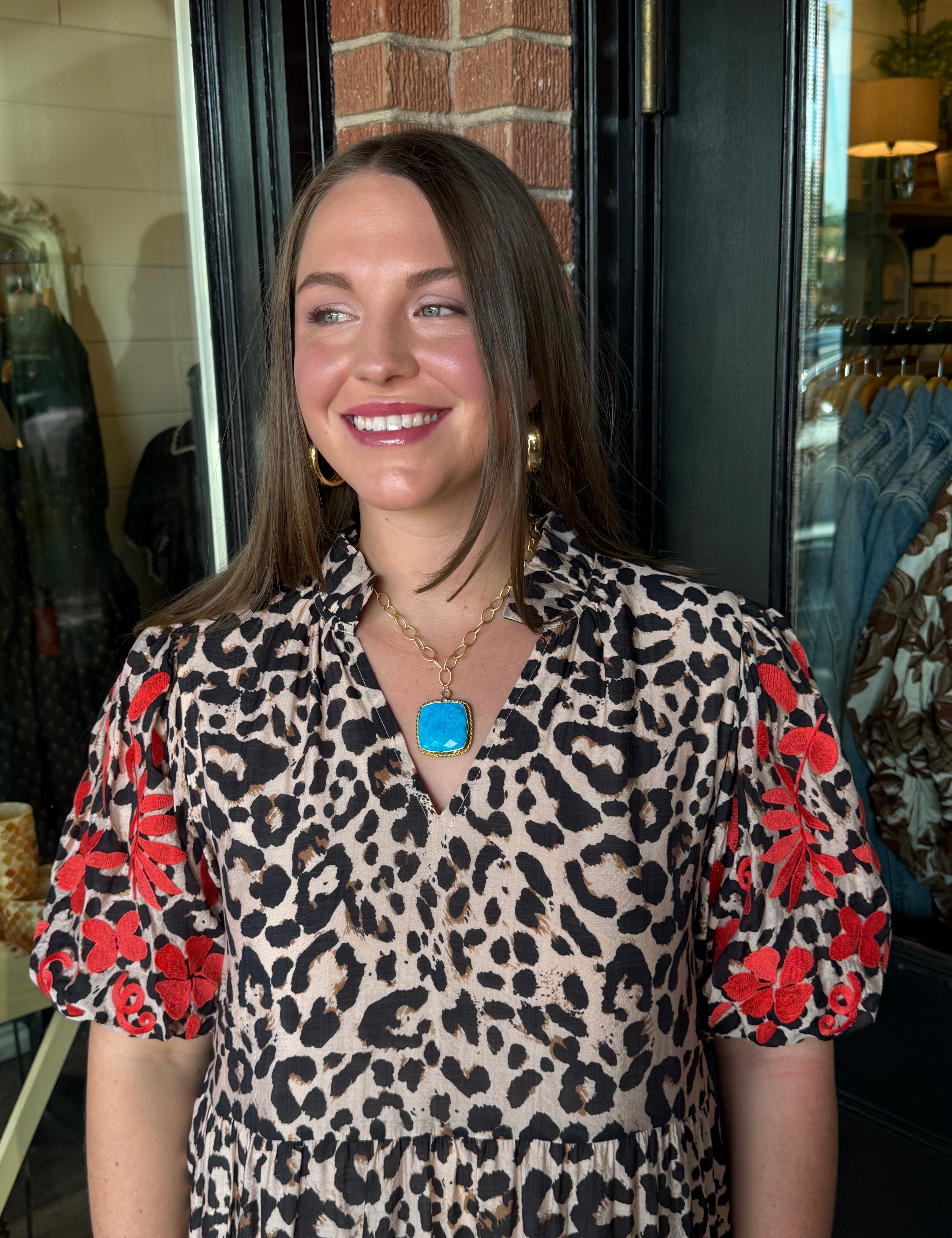 Nellie Cheetah Midi Dress