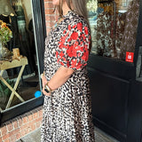 Nellie Cheetah Midi Dress