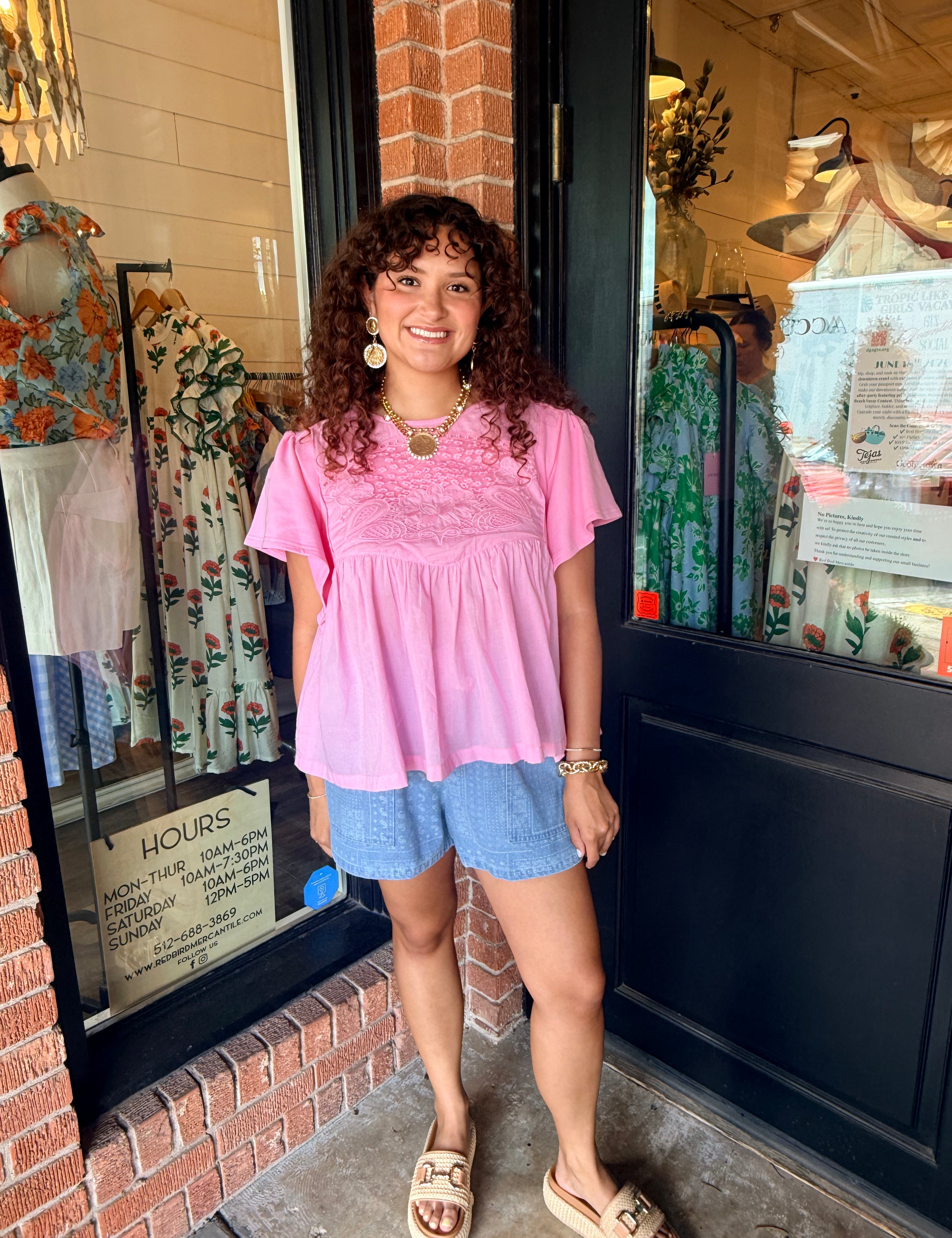 Deirdre Embroidered Lace Top