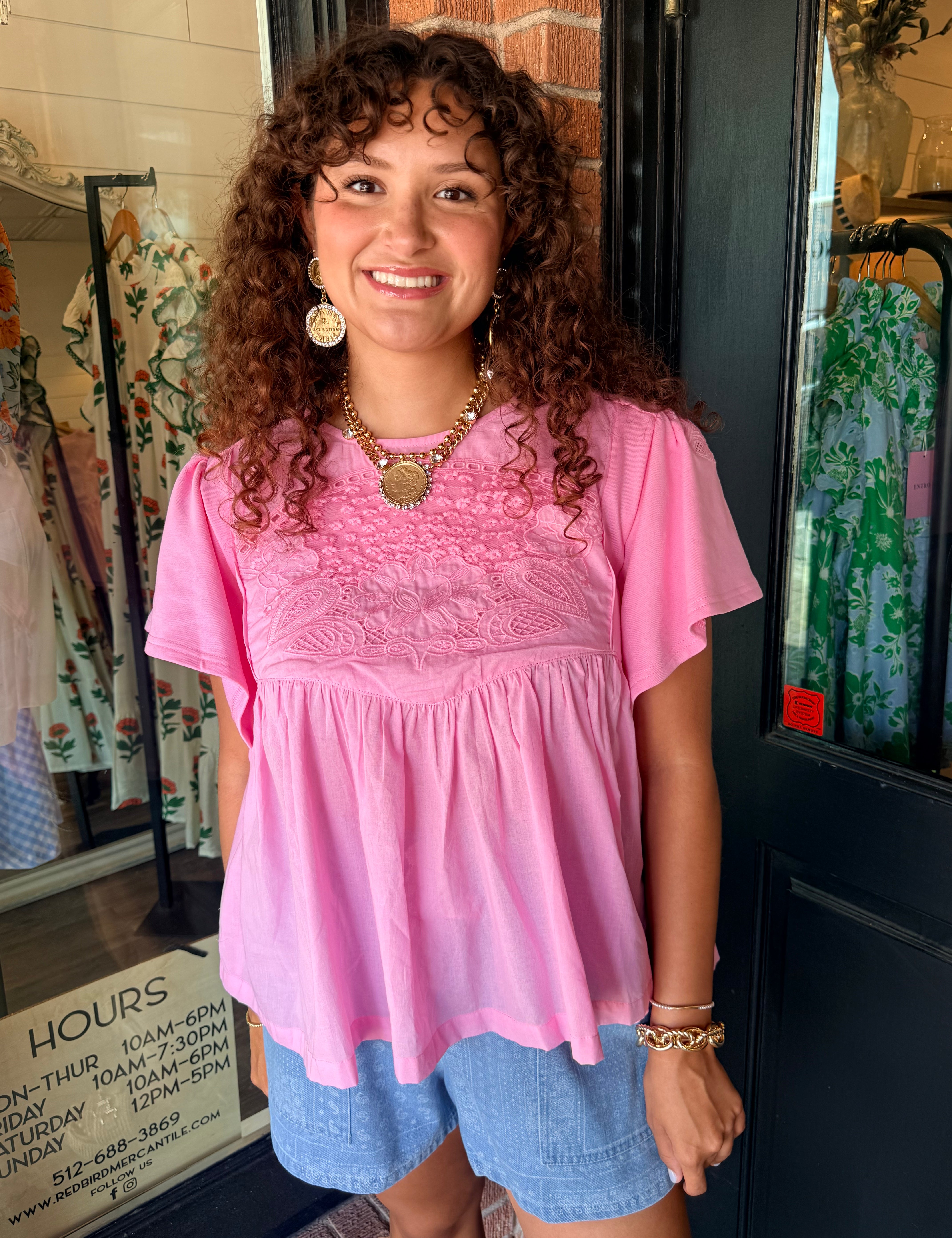 Deirdre Embroidered Lace Top