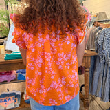 Braxton Floral Button Top