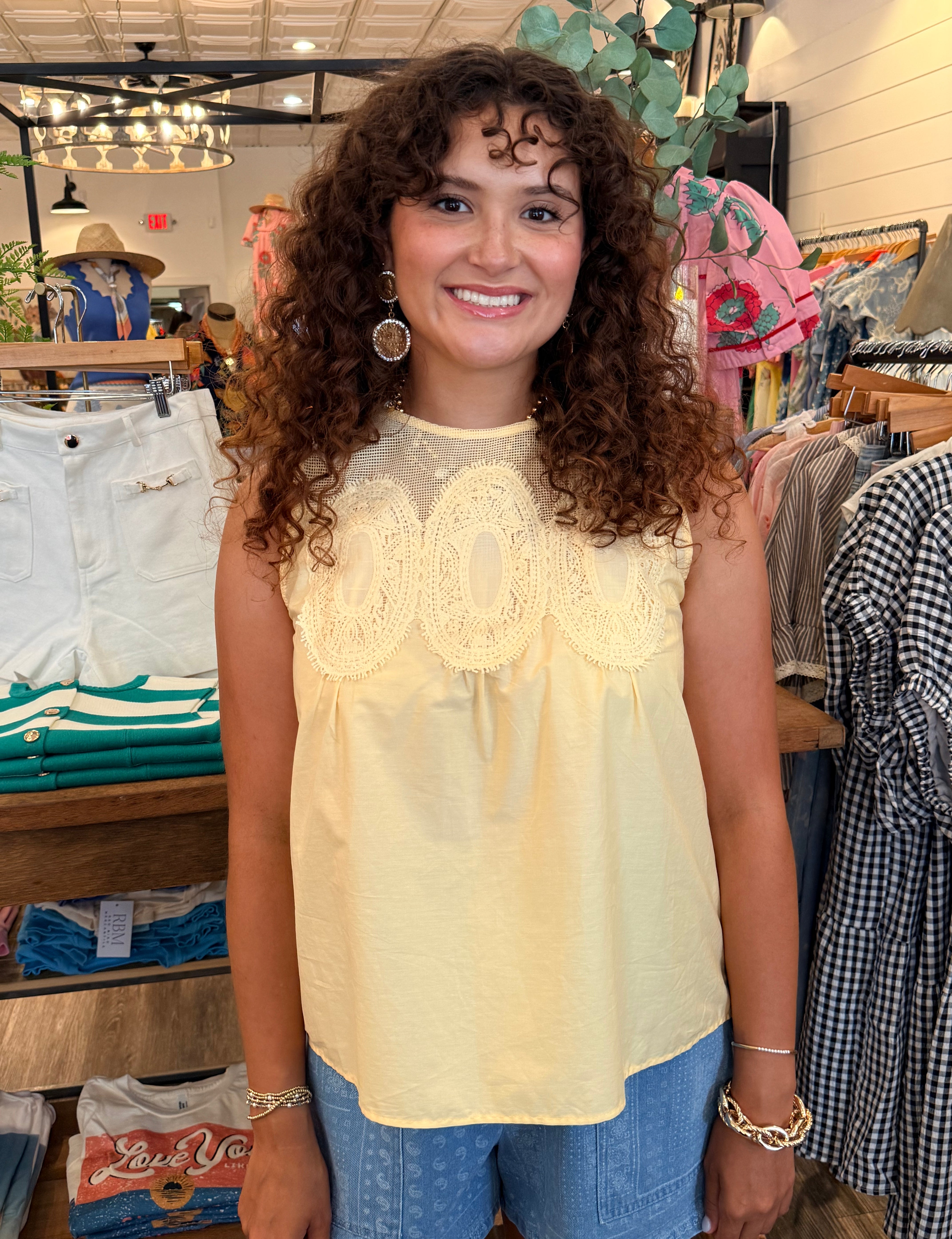 Gidget Mesh Yoke Top