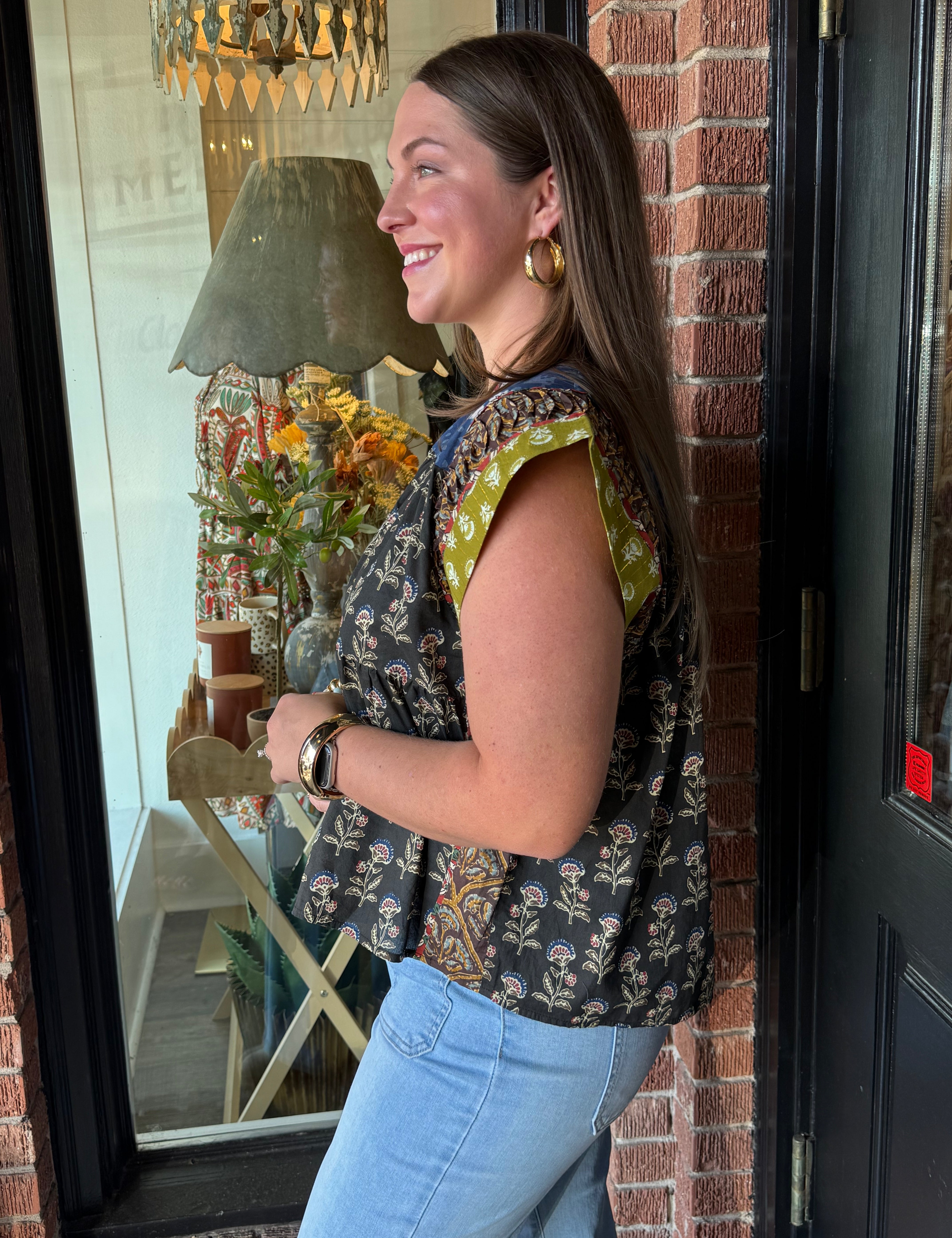 Evie Multi-Print Sleeveless Top
