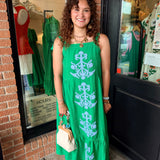 Delaney Appliqué Midi Dress