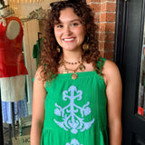 Delaney Appliqué Midi Dress